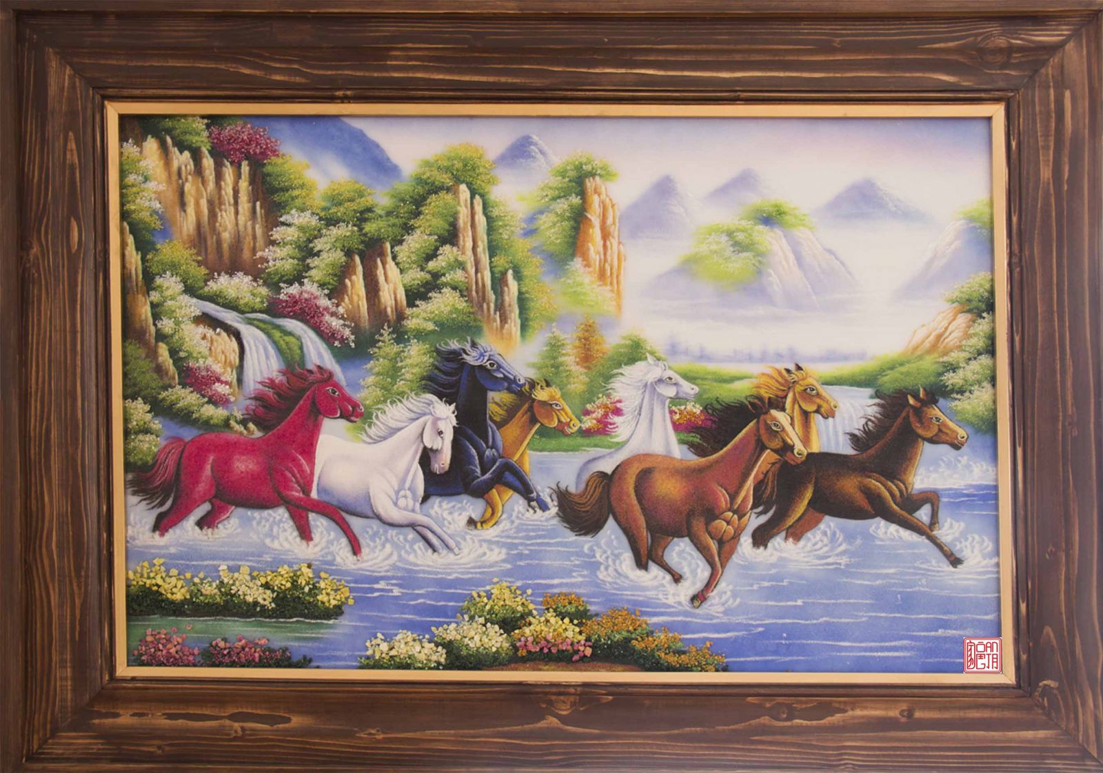 Tranh Đá quý thiên nhiên Mã đáo thành công