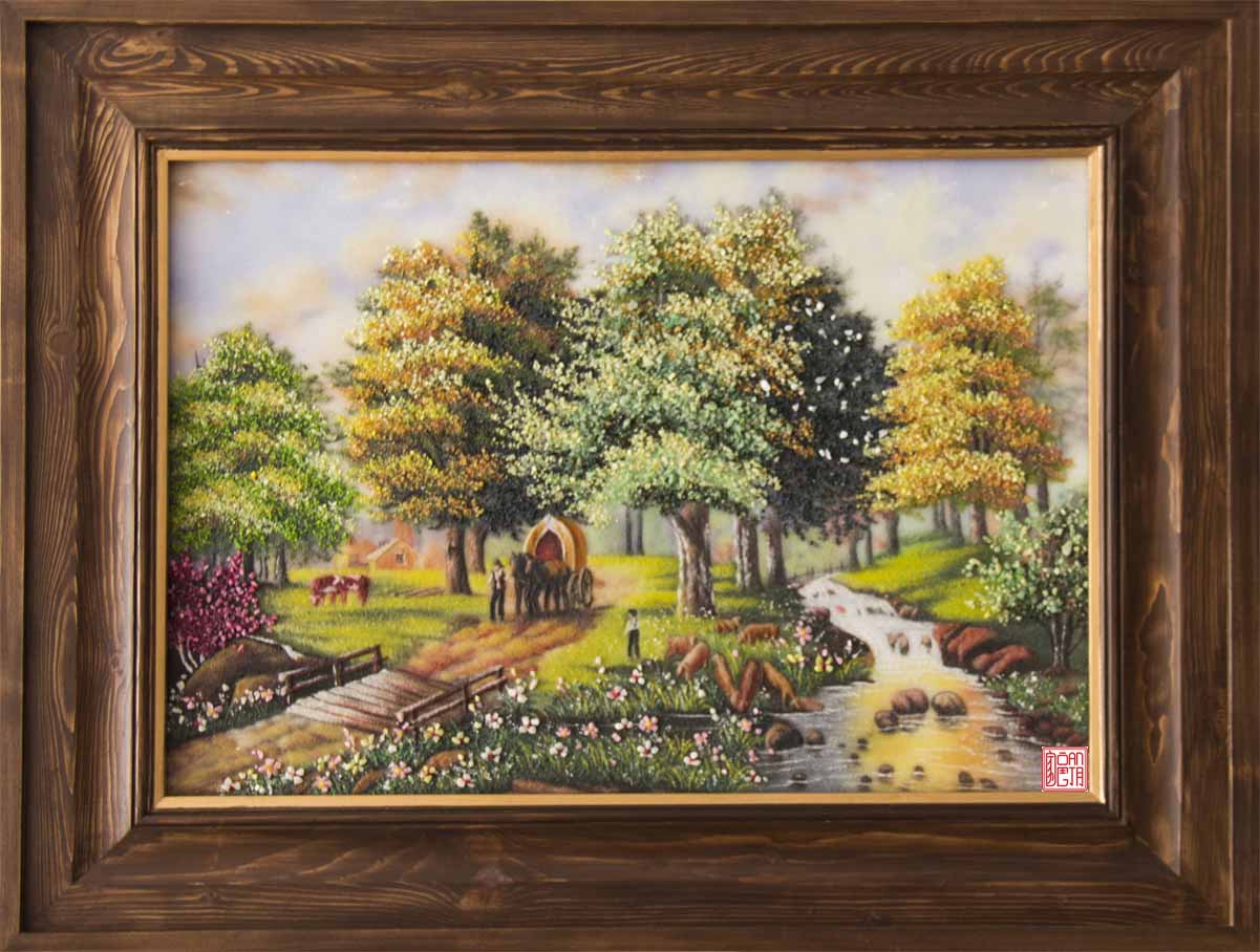 Tranh đá quý thiên nhiên phong cảnh Châu Âu